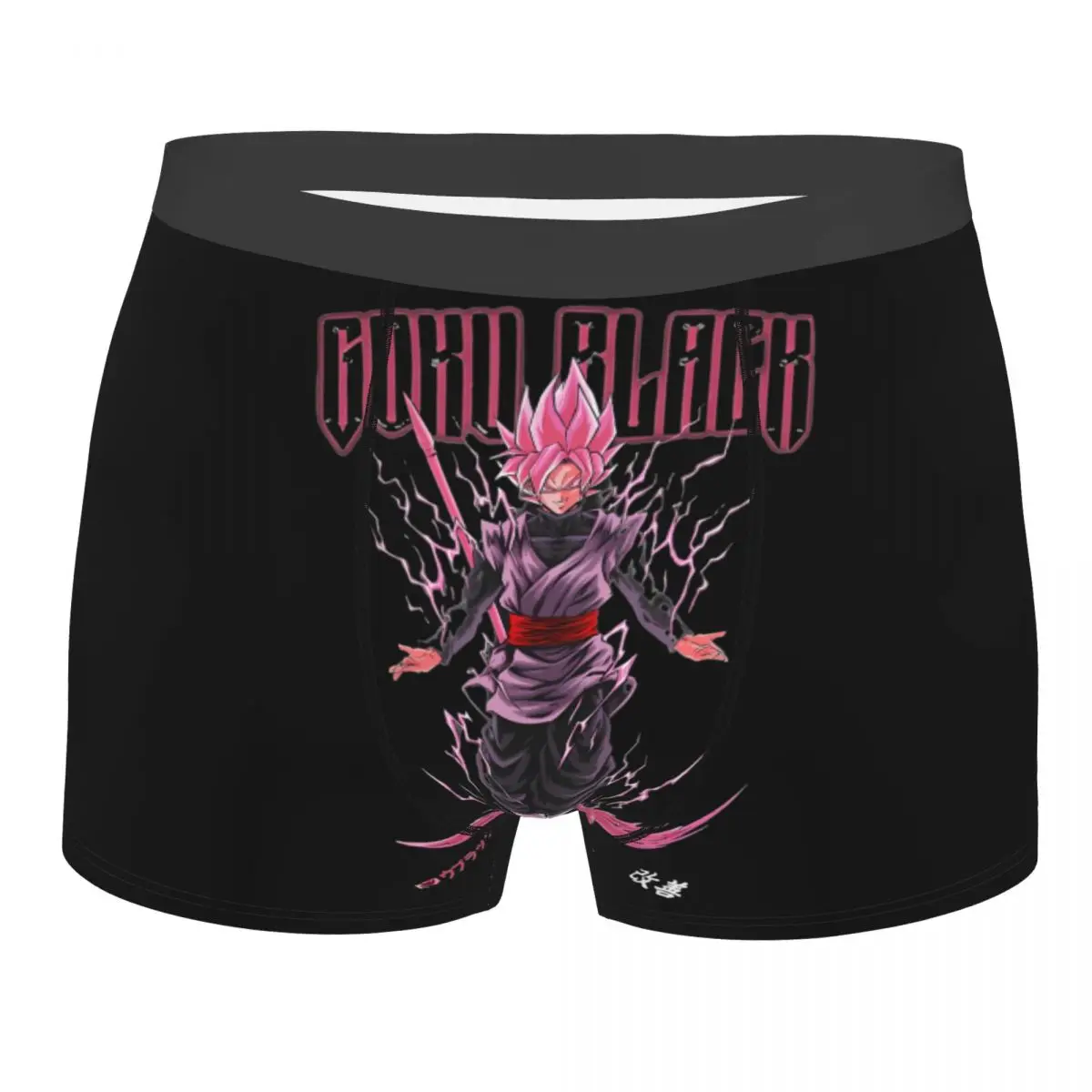 Dragon Ball Black Goku Men's Underwear Boxer Shorts Panties Funny Soft Underpants for Homme Plus Size