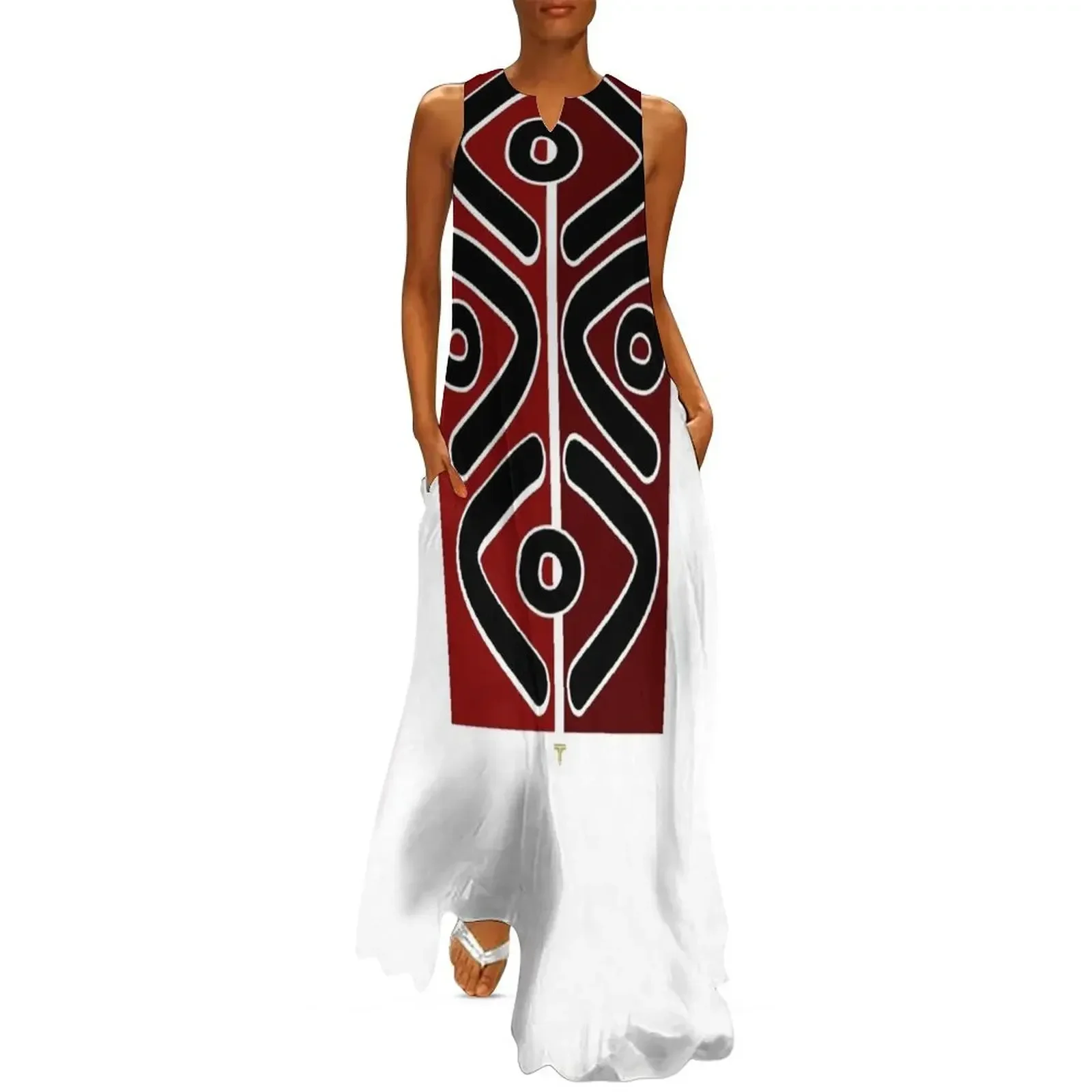 

Bogolan pattern Long Dress Woman clothing dresses summer woman 2025 dress korean style summer women's dress 2025