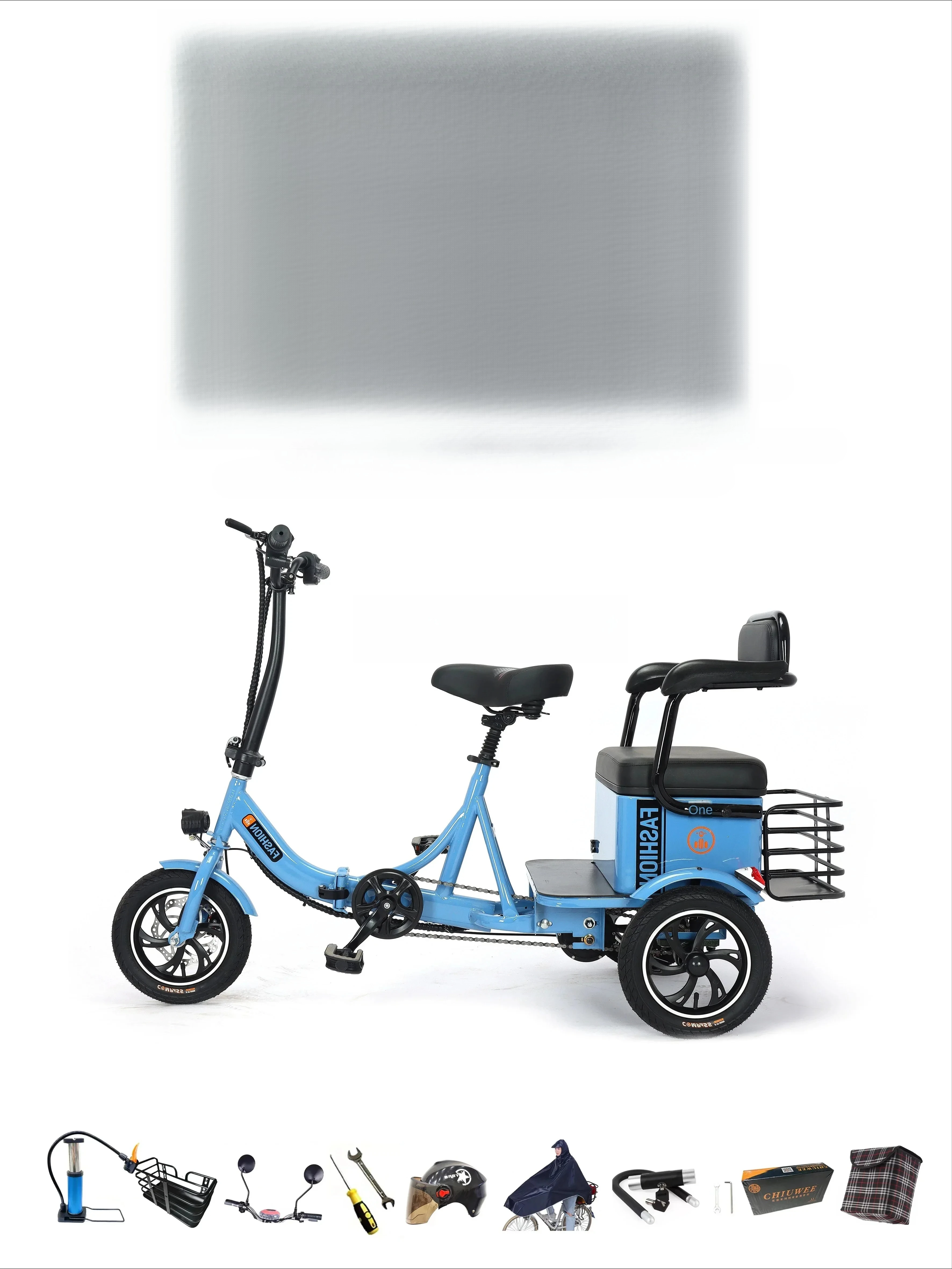 Power Assisted Tricycle Electric Tricycle Urban Elderly Electricity Power Car