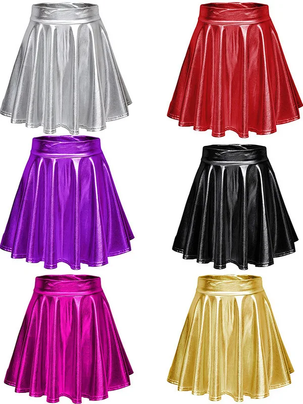 

Sexy Performance Stage fling Skirt Polyester Fiber A-Line Skirt for Women's Performance loween Commute Sle