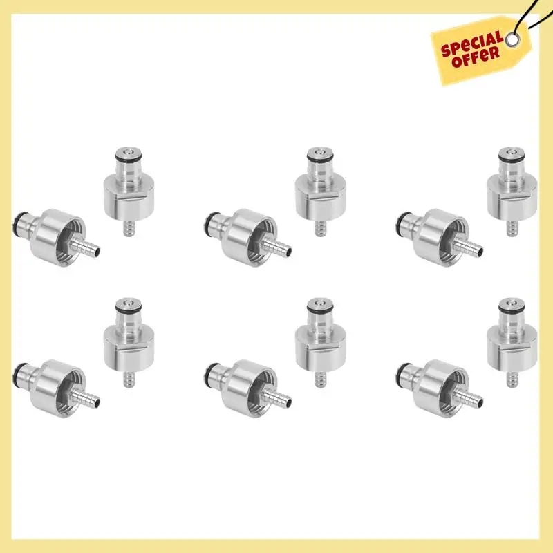 

-BABQ 12 шт., крышка для карбонации из нержавеющей стали 304, 5/16 дюймов, с шариковым замком, подходит для бутылок для мягких напитков из ПЭТ, бочка для домашнего пивоварения