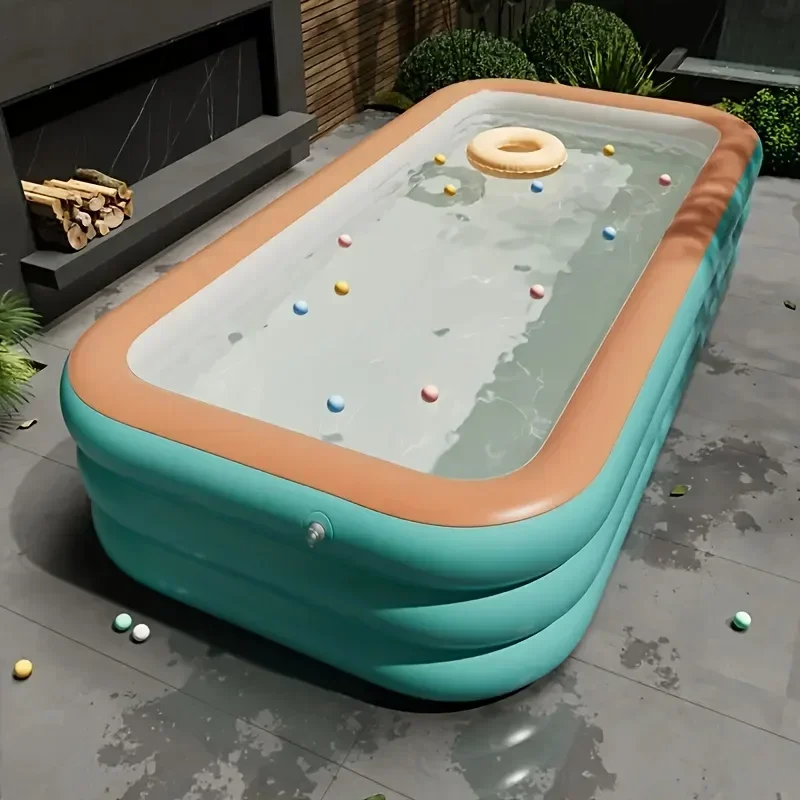 Large Inflatable Swimming Pool Durable PVC Material for Family Swimming And Yard Parties Various Sizes Available.Labubo.