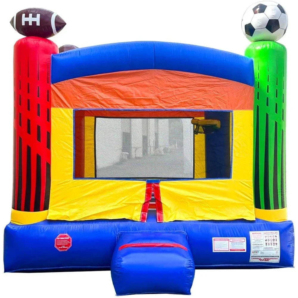 

Inflatable Castle Deluxe Sports Castle Inflatable Bounce (Without Blower) - 13 X 12 X 14.5 Foot - Big Inflatable Bouncer