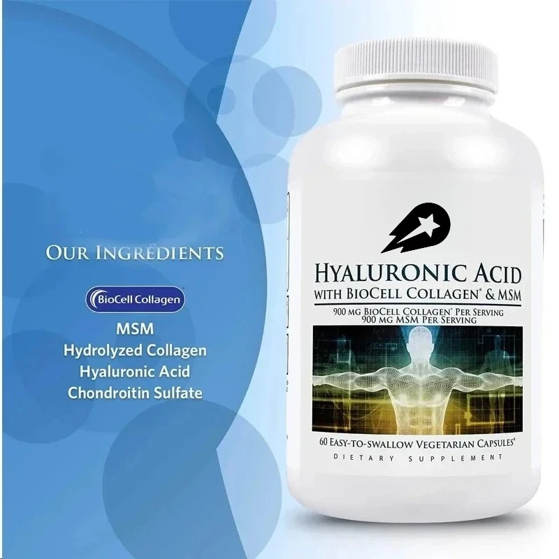 

Гиалуроновая кислота, биологический коллаген клеток и капсулы MSM — увлажнение кожи, поддержка смазки суставов