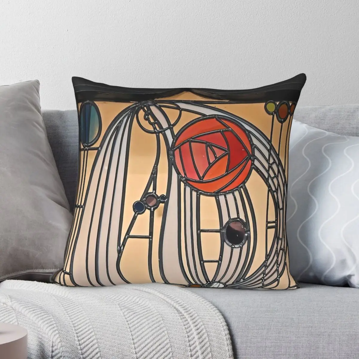 Charles Rennie Mackintosh Square Pillowcase Polyester Linen Velvet Pattern Zip Decor Pillow Case Home Cushion Cover Wholesale