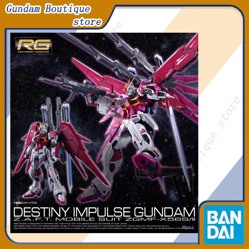 

Bandai Genuine RG 1/144 DESTINY IMPULSE GUNDAM Anime Action Figure Robot Collectible Assembly Model Toys Ornaments Gift Children