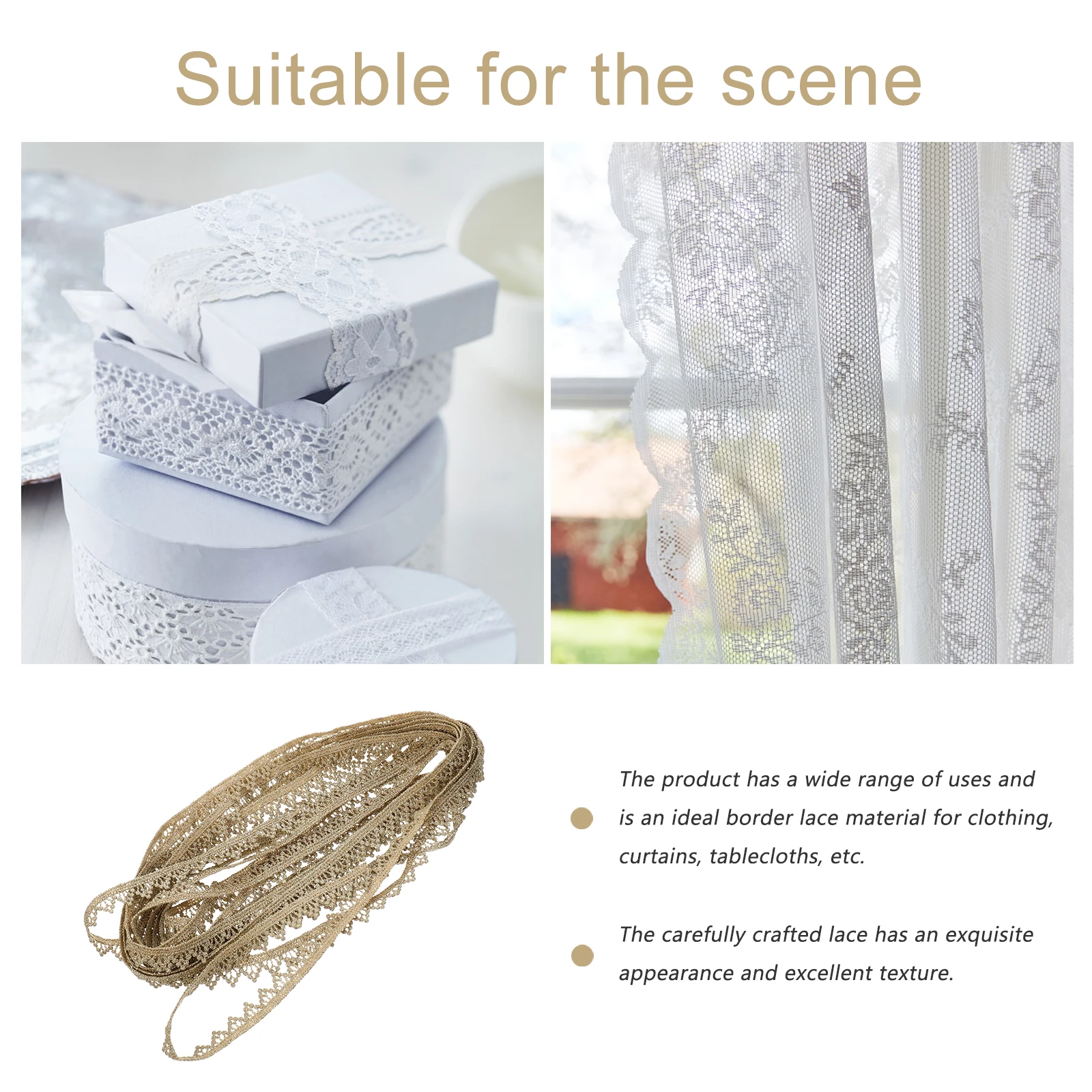 

5 Yard Gold Embroidery Lace Ribbon Trim Bulk Wedding Dress Applique Sewing Craft Diy Decorative Edging Fabric Gold Embroidery