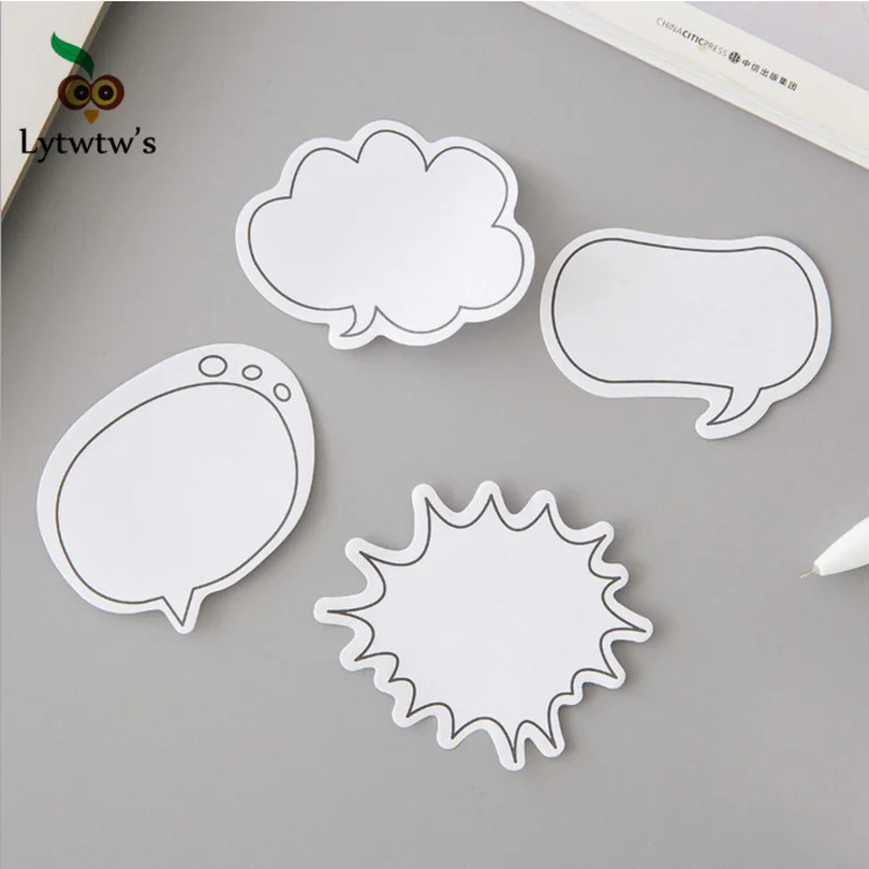 4 Piece  Dialog Sticky Notes Creative Memo Pads Stationery