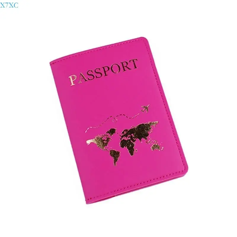 X7XC PU Leather Cover for Women Men Wallet Bag Credit Card Holder Boarding Wallet Travel Accessories