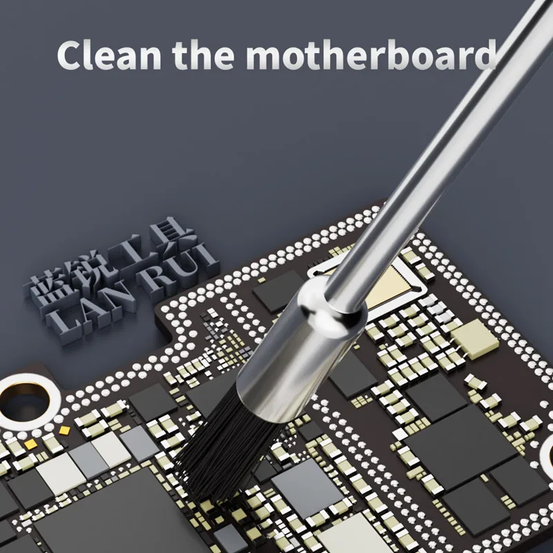 Lanrui QB95 10PCS/Box Dust Cleaning Brush 2.35mm 3.0mm for Mobile Phones PCB Motherboard Chip IC Repair Cleaning Hand Tools Kit