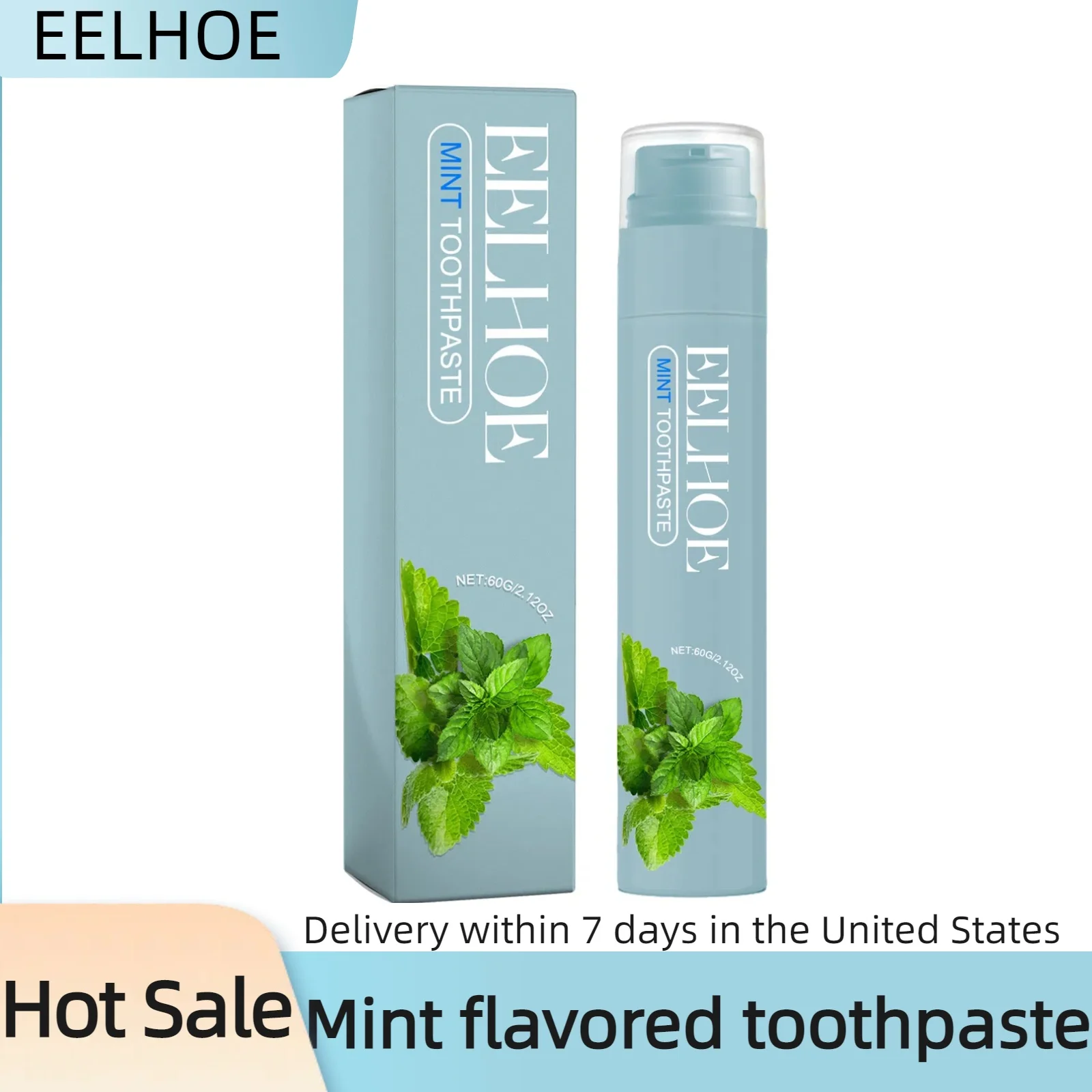 Mint Flavored Toothpaste Effectively Removes Yellow Tooth Stains, Freshens Breath, Removes Bad Breath, and Improves Tooth Color.