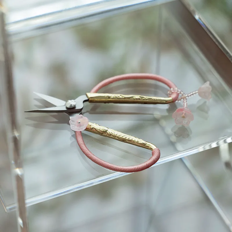 Tea Art Pendant Small Tea Scissors Mini Scissors Hand Woven Chinese Tea Ceremony Accessories