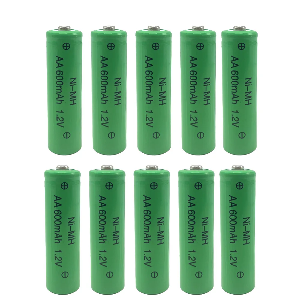 Brand New AA 1.2V Battery 600mAh Ni-MH Electric Shaver Toy Rechargeable Battery Gaming Machine Flashlight Battery