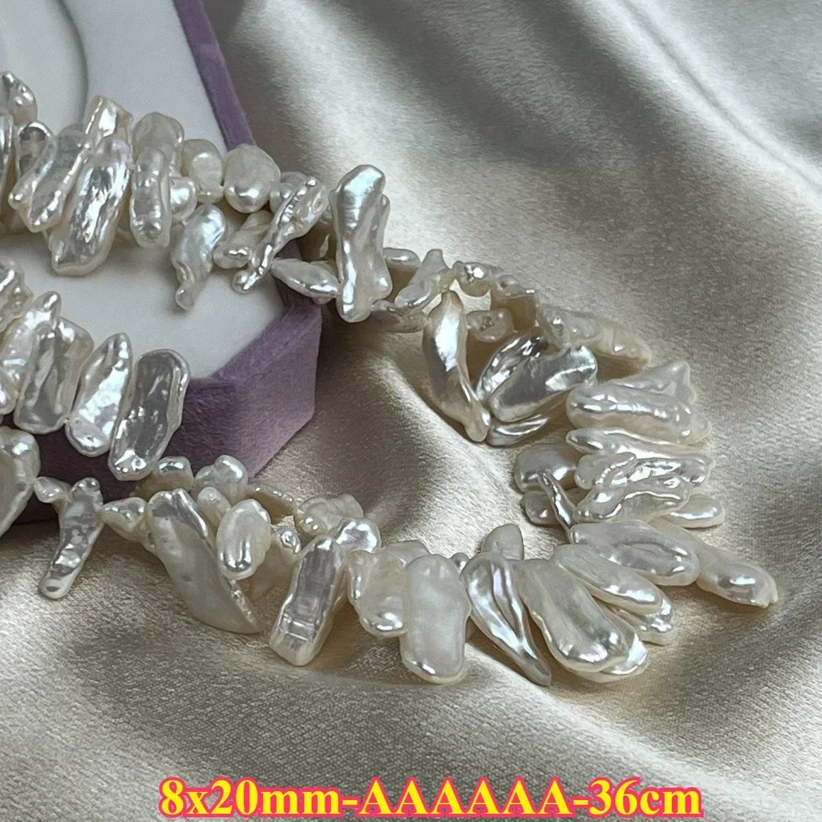 

8x20mm 6A Polished Natural Freshwater Pearl White Irregular Baroque Spacer Bead Jewelry Make DIY Necklace Bracelet Women Wedding