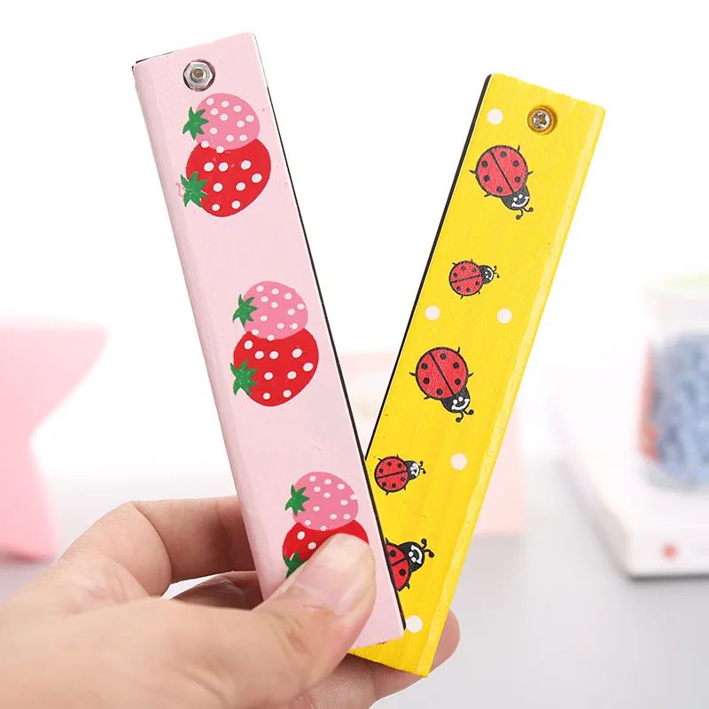 Children Musical Wooden Harmonica Baby Early Educational Instrument Toys 0 12 Months Infant Kids Puzzle Toy Gift For Boy& Girl