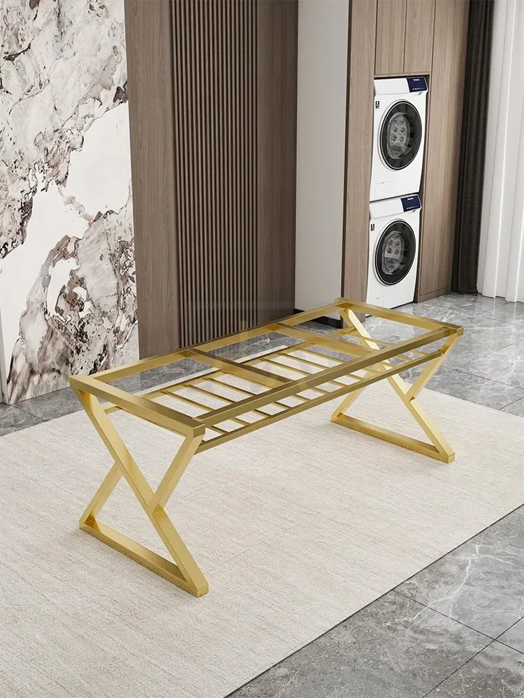 

Customized double-layer table leg bracket, light luxury stainless steel marble t, rock board