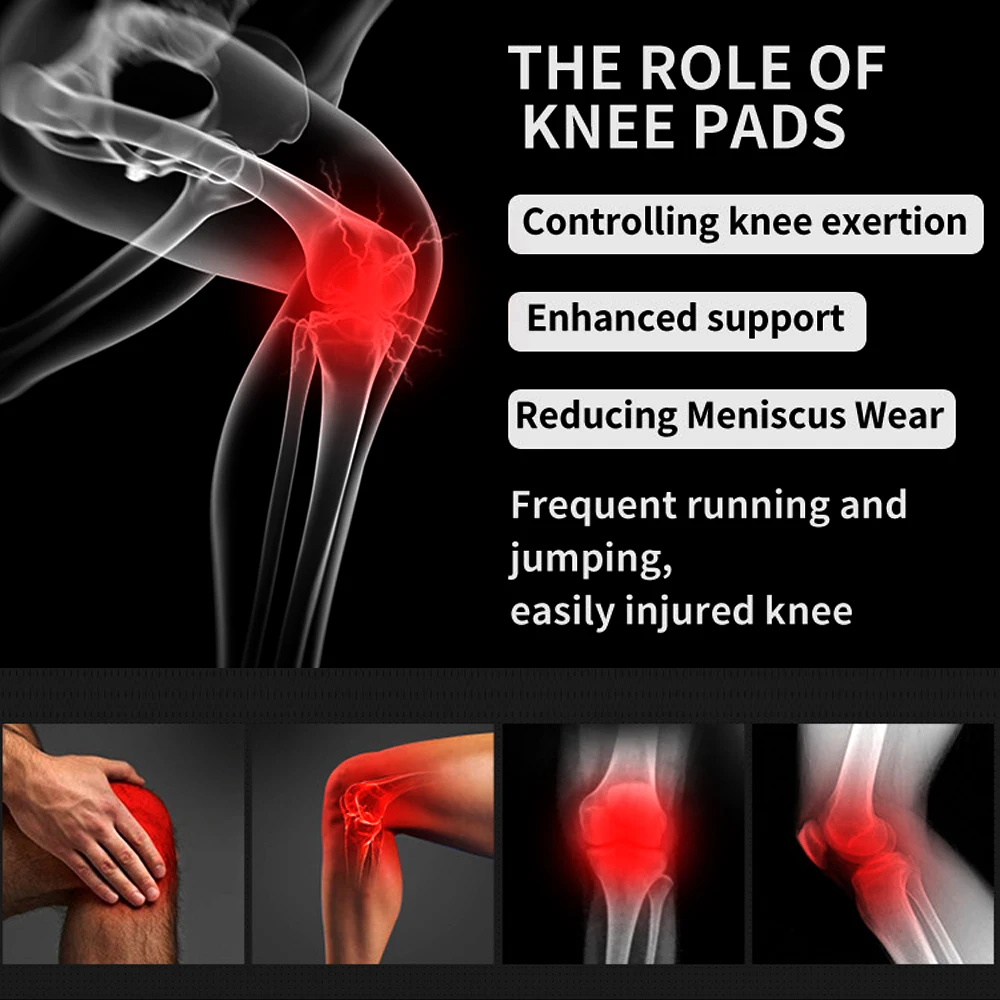 1 Stück Knie-Kompressionsbandage mit Seitenstabilisatoren & Kniescheibengurt, Metallstützbandage für Arthritis, Laufen, Fitness, Damen und Herren – Detail 13