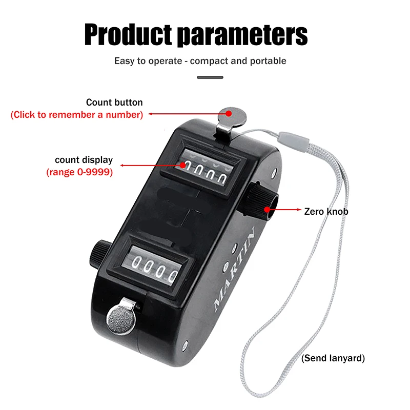 عداد يدوي ميكانيكي صغير محمول جديد عداد يدوي رقمي عداد نقر الجولف حارس نقاط الجولف #3