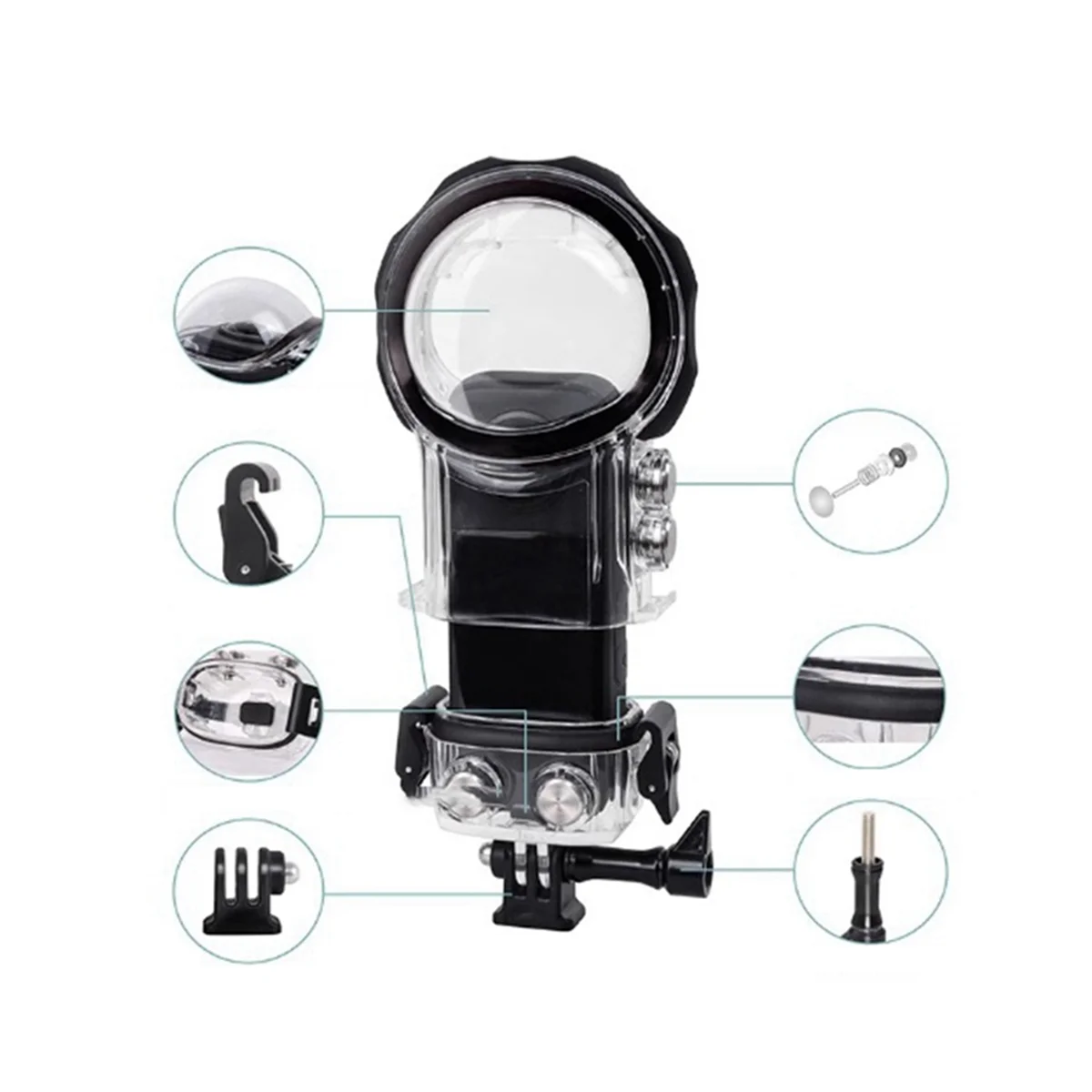 Geeignet für insta360x3 Tauch schale 50m Unterwasser schutzhülle Tauch schale Panorama Motion Kamera Zubehör