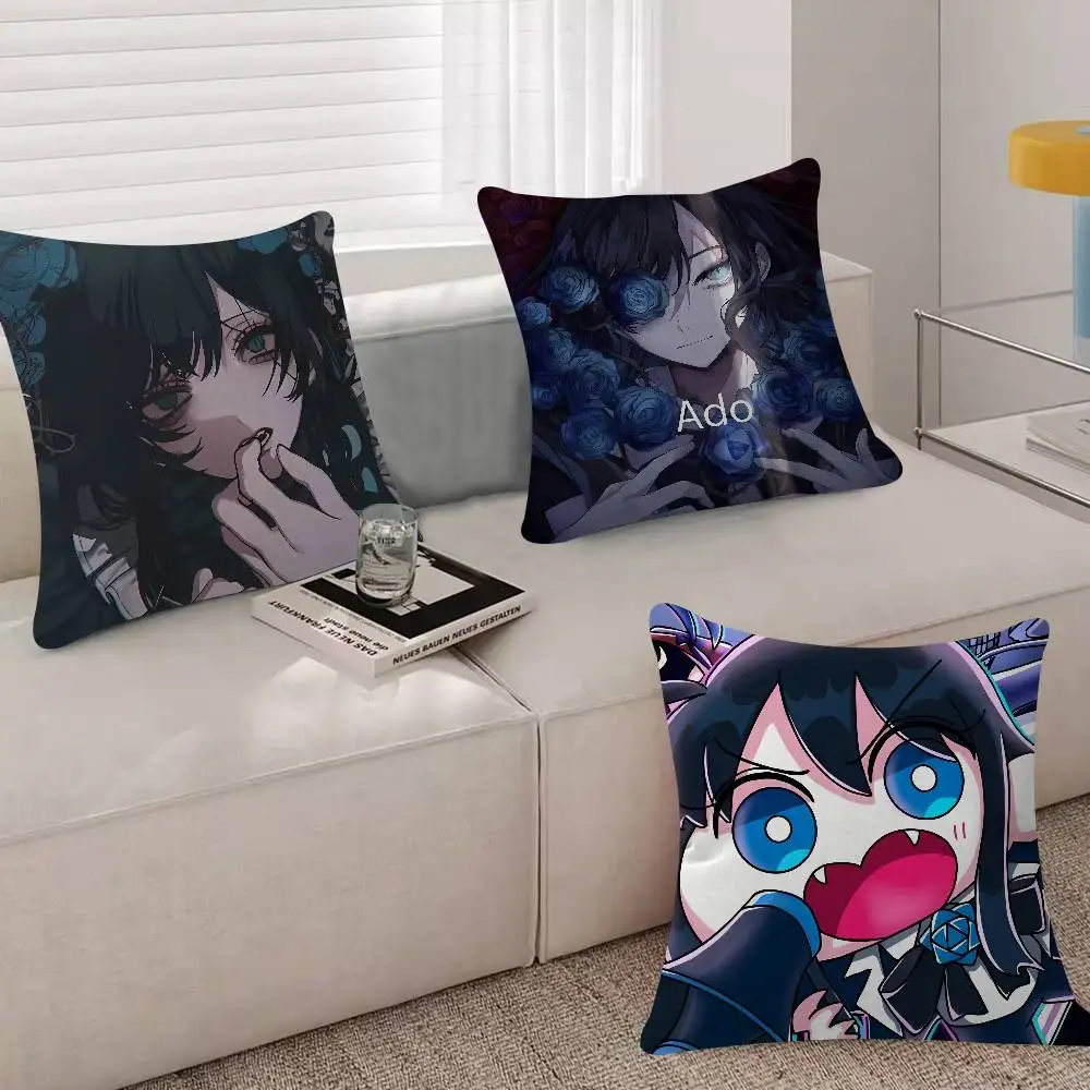 A-Ado Japanese Singer Pillow Case For Sofa Decor Car Office Room Printing Cushion Cover Decorations And Protector