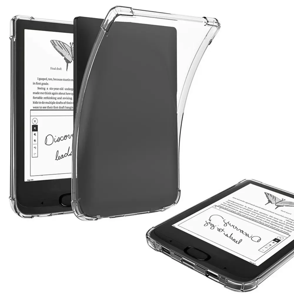 Transparent 6 inch e-Reader Case TPU Shockproof Protective Shell Ultra Thin Clear for PocketBook 616/617/618/628/632/633