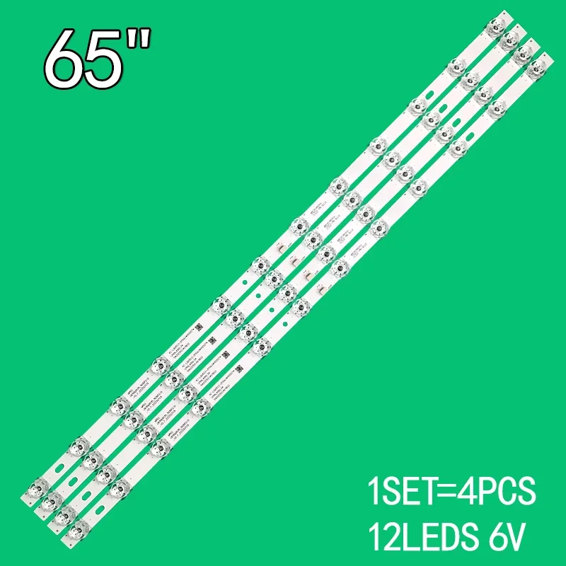 649mm New LED backlight strip suitable for TCL 65 inch 65A363 65V2 PRO 65HR330M12A1 GIC65LB105 4C-LB6512 4C-LB6512-YH 65F8-12X4-