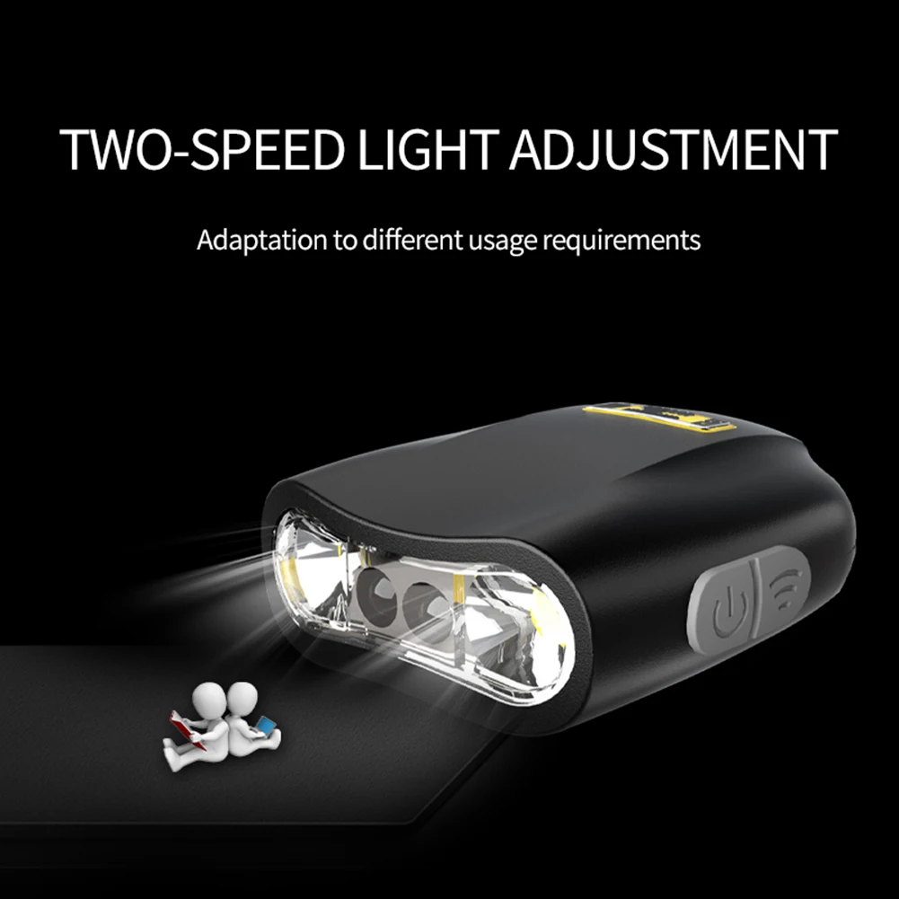 IPX4 غطاء مقاوم للماء قناع الضوء 2 طرق الإضاءة محس حركة كليب على غطاء الضوء الترا برايت غطاء صغير كليب أضواء عرض الطاقة