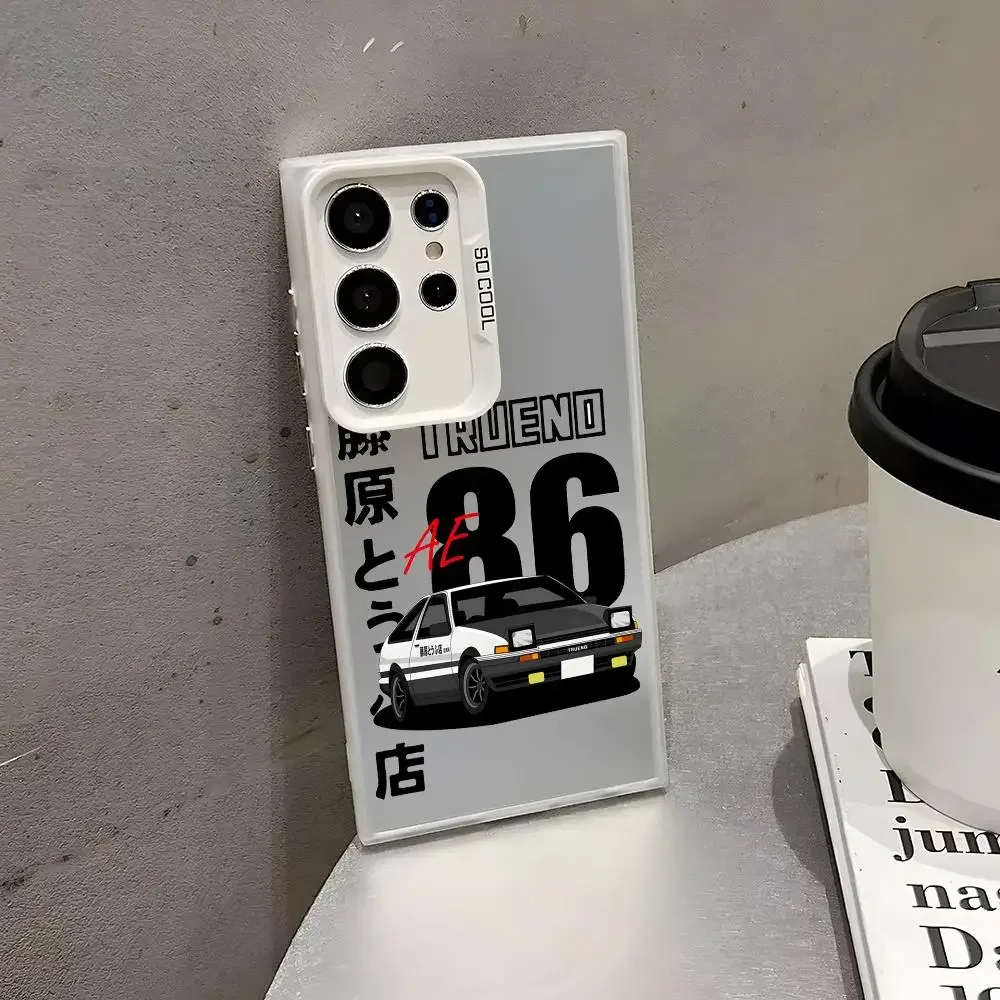 Anime I-Initial D AE86 Telefon Fall Für Samsung Galaxy S25 Rand S24 S23 S22 S20 Ultra Funda Silikon Bunte silber Fall