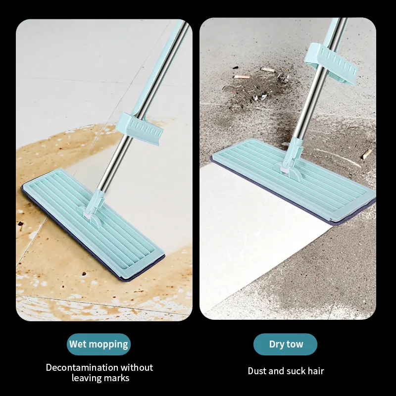 Free Hand Washing Flat Mop Floor Cleaning Mop Magic Cleaner Self-wring Mop 180 Degree Rotation Wet Dry Mop Home Cleaning Tool