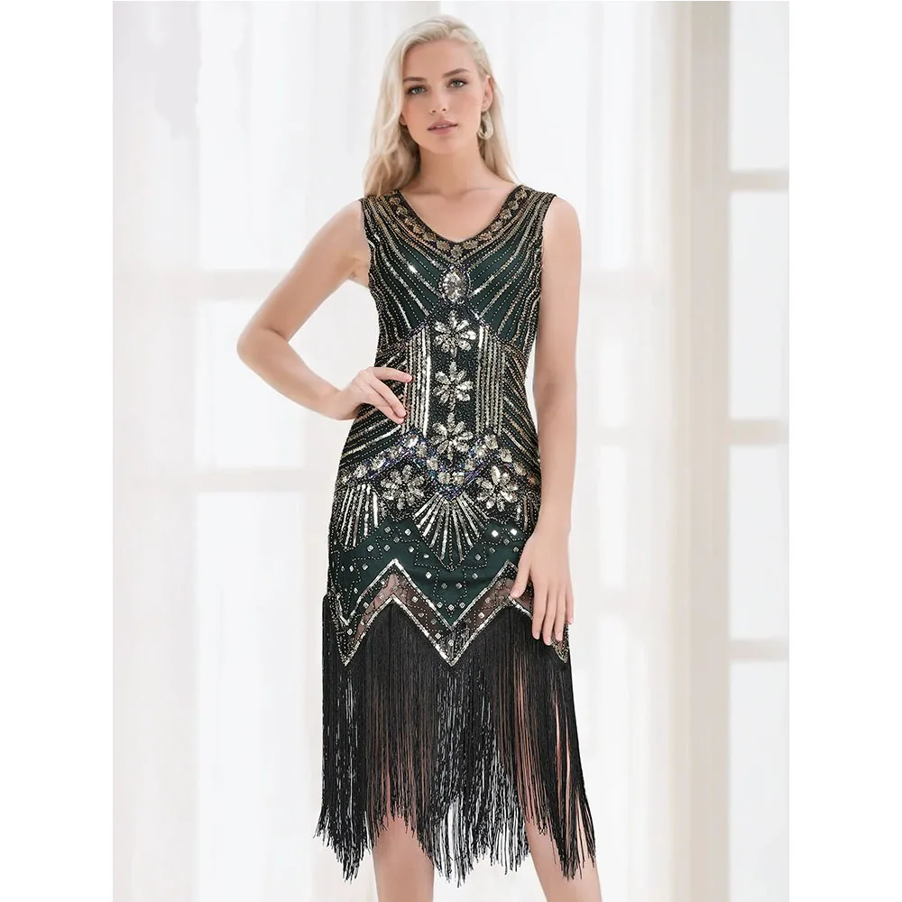 robe-vintage-a-franges-a-paillettes-robe-haut-de-gamme-robe-de-danse-de-bal-robe-a-paillettes-robe-de-danse-de-soiree-de-grillage-mini-robe-creatif-flexible-et-confortable-style-exagere-spectacle-de-danse-magnifiq