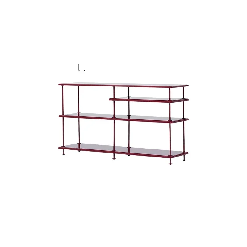 

Side cabinet Italian open museum shelf, medieval bookcase living room side few