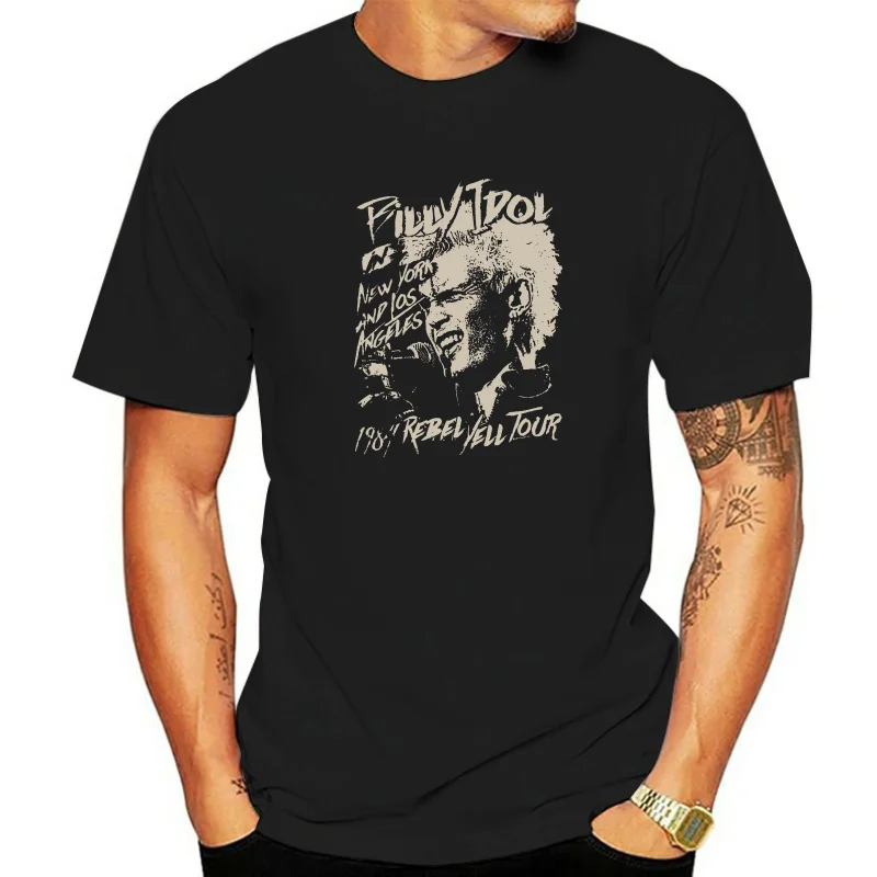 Billy Idol New York und Los Angeles 1984 Erwachsene T-Shirt Punk-Rock Music