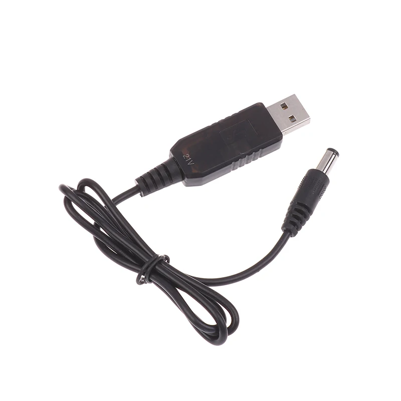Boost Power Charging Cable 5V USB to 21V DC Adapter for Lithium Battery Charging