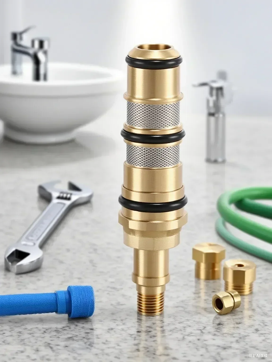 

Сменный латунный картридж термостатического клапана, комплект для ремонта штока смесителя для душа, инструменты для контроля температуры воды в ванной комнате