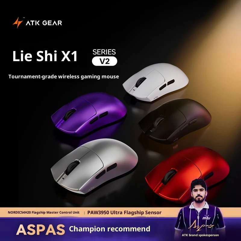 

Atk Fierce Sky X1v2 Wireless Gaming Mouse Master Edition Ergonomic Design For Large Hands Computer Peripheral Accessories Gift