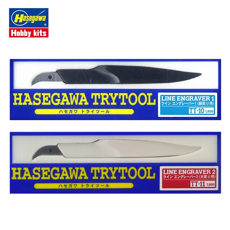 HASEGAWA TRYTOOL TT-10 гравер с тонким лезвием 1 скрепляющий нож TT-11 гравер линия 2 широкий резной Нож Модель Инструменты Крюк нож