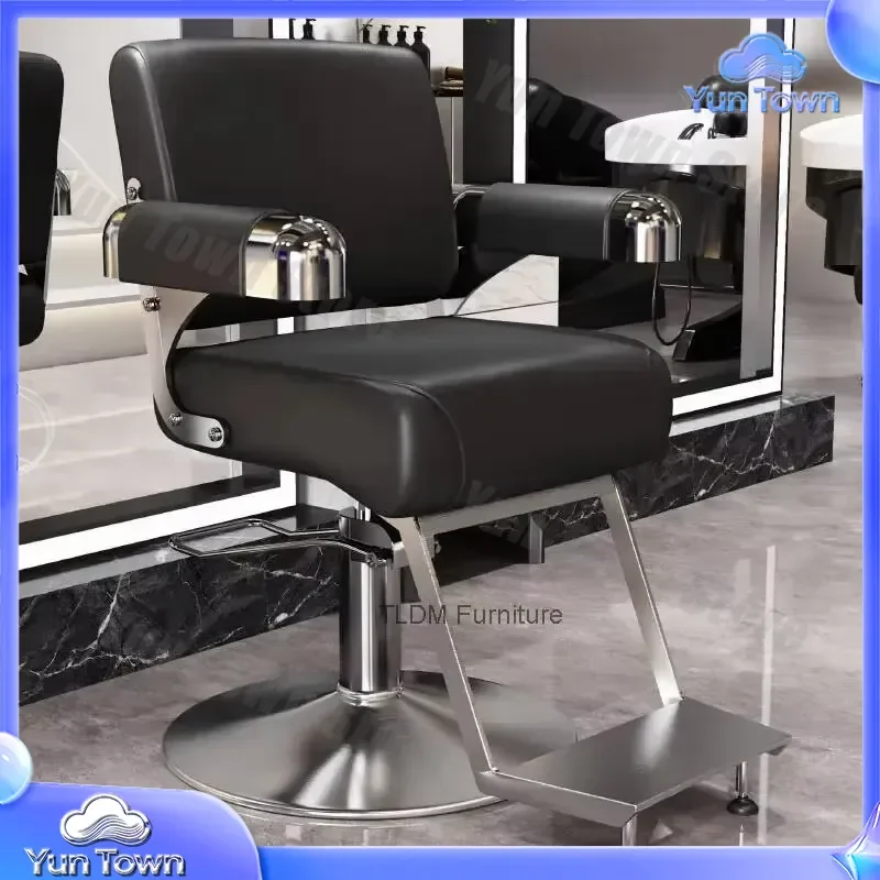 Professional Minimalist Barber Chair for Modern Barbershop Ergonomic Hair Cutting Chair Aesthetic Salon Furniture for Men