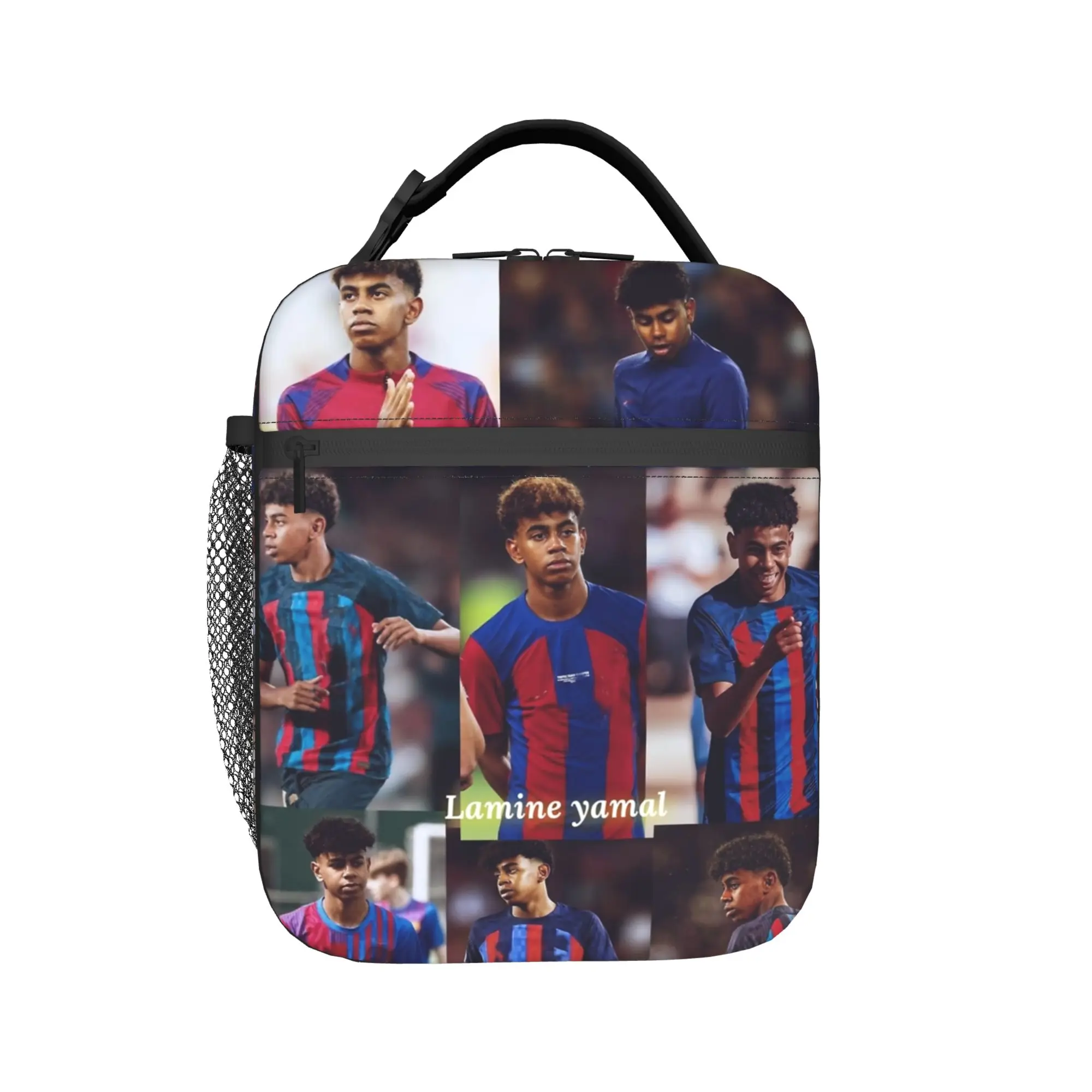 Lamine Y-Yamal Insulated Lunch Bags Portable Football Soccer Reusable Cooler Bag Tote Lunch Box Work  Outdoor Food Handbags