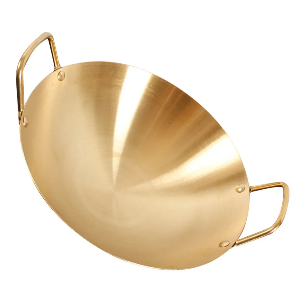 سميكة مقبض مزدوج الفولاذ المقاوم للصدأ وعاء جاف عالية المتانة المضادة للحرق عموم للشواية الكحول موقد إناء/ قدر الطبخ المنزلية