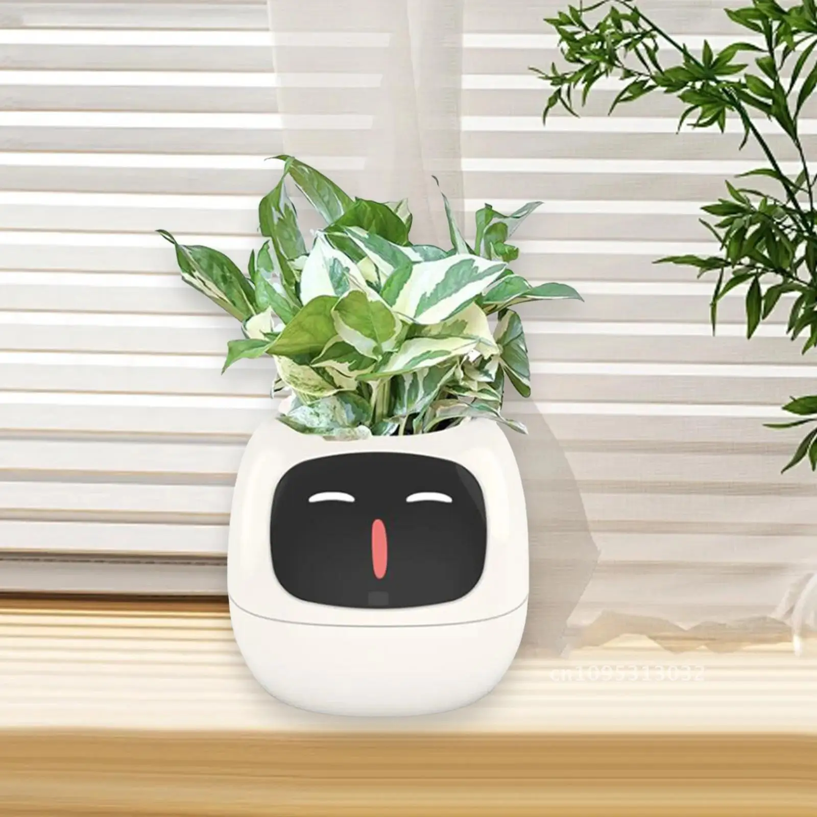 Smart Flowerpot Adorable Rich Gesture Interaction Smart Plant Pot for Desk Indoor Neat Room Living Plants Indoor Gift Setup for