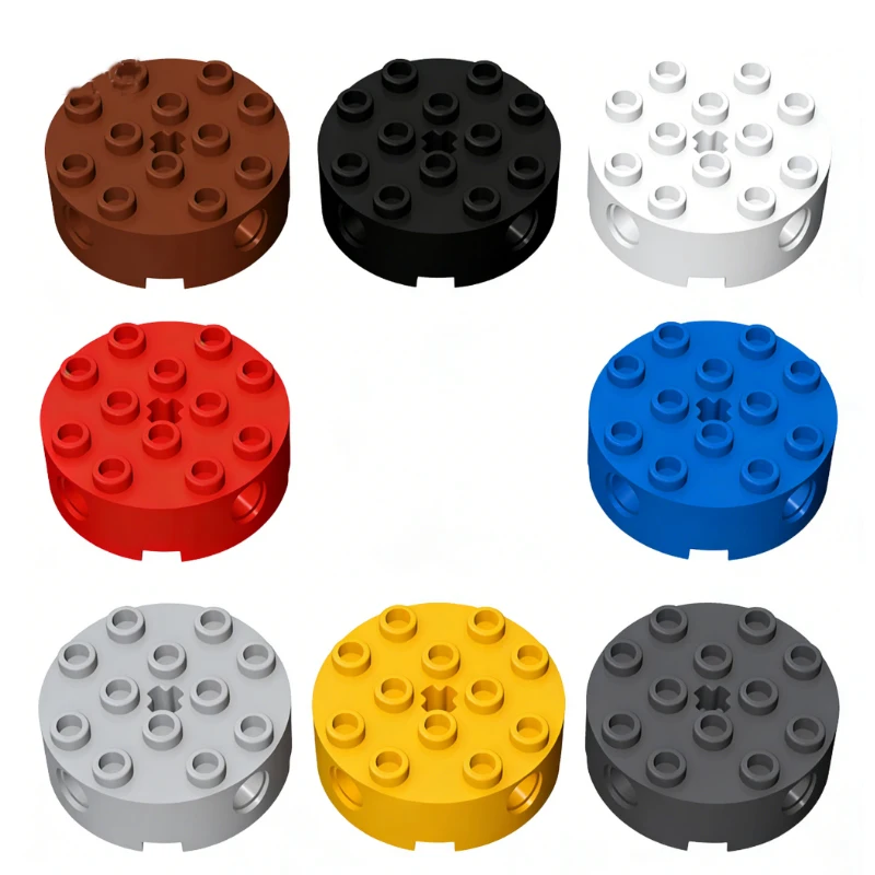 12pcs MOC compatible 6222 building block parts, 4x4 intermediate shaft cylinder, DIY children's toy