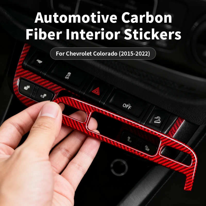 

For Chevrolet Colorado(2015-2022) Carbon Fiber Dashboard Control Panel Trim Cover Anti Scratch Car Interior Accessories,OEM Look