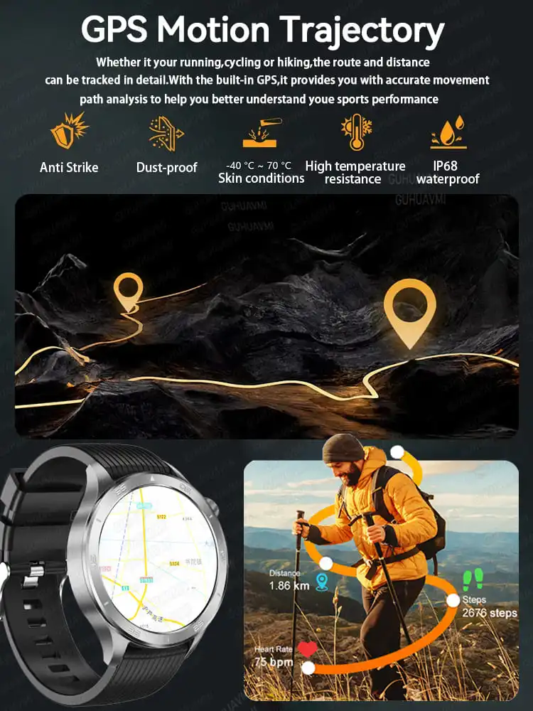 2025 สําหรับ OPPO WATCH X2 Smartwatches ผู้ชาย GPS Track บลูทูธโทรหลายโหมดกีฬาเข็มทิศ IP68 นาฬิกาสมาร์ทกันน้ําสําหรับ IOS