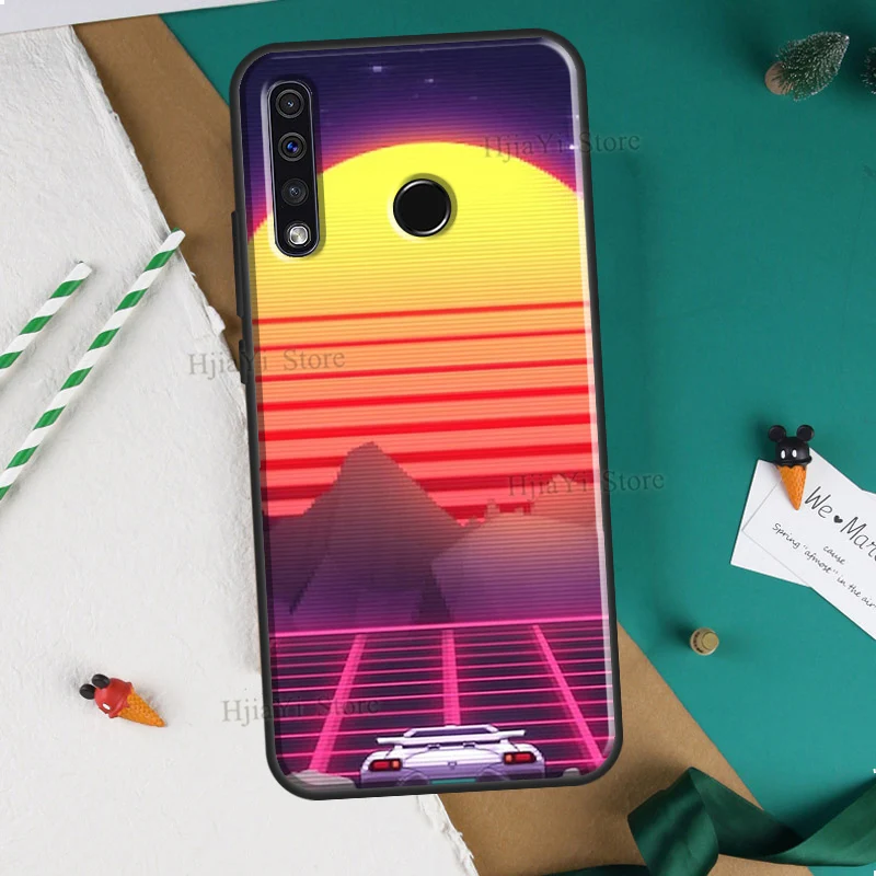 Vaporwave 80's Retro Neon Synthwave Soft For Huawei Honor 20 8 9 10 10X Lite 10i 7C 4C 6C 7A Pro 8A 9A 8S 9S 7X 9X 8X Case