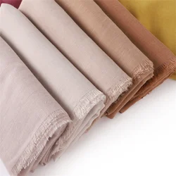 New Fashion Women Ramadan Muslim Hijab Cotton and Linen Soft Autumn and Winter Solid Color Islam Scarf Headscarf Shawl