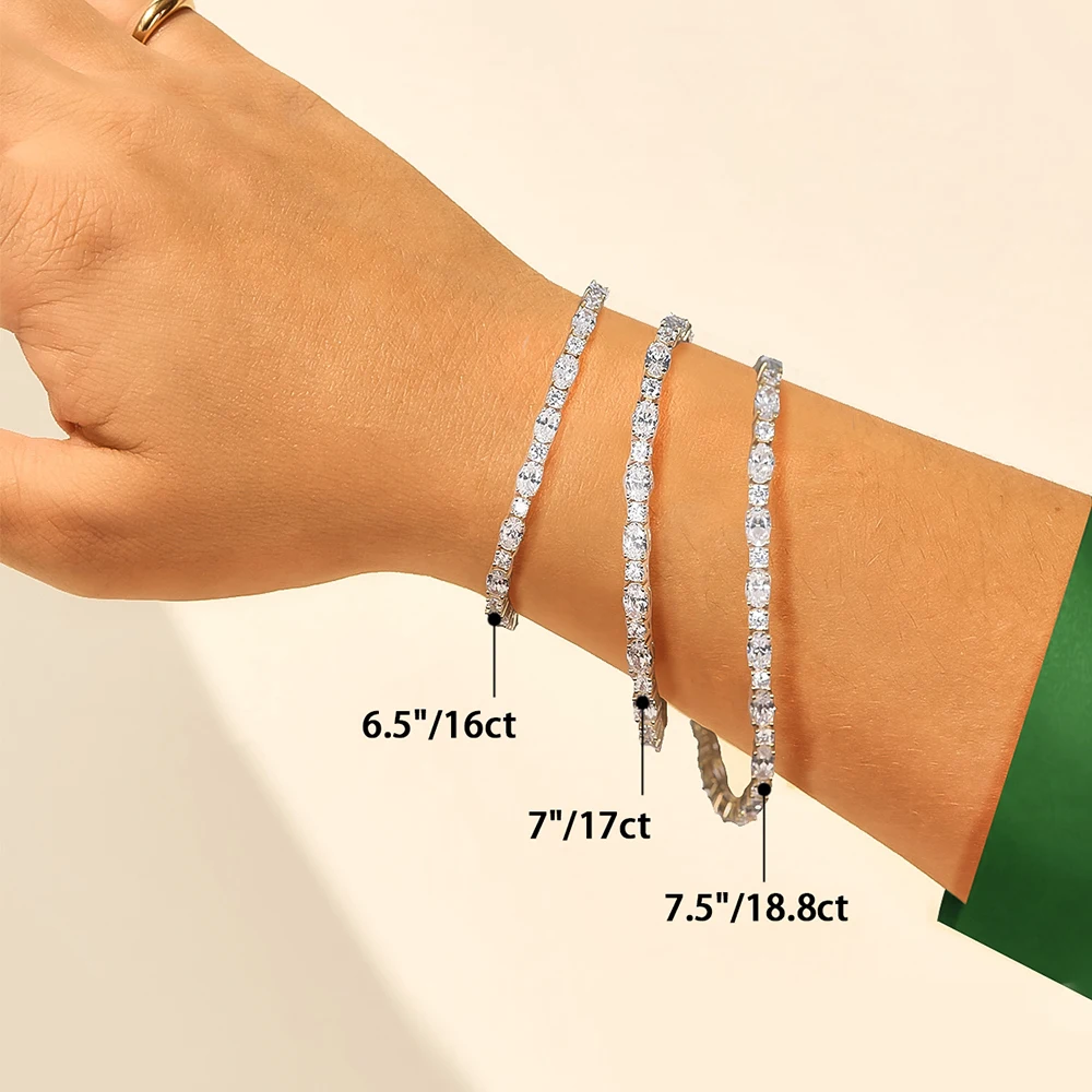 APIR Oval & Round Cut 5A Cubic Zirconia Tennis Bracelet for Women 925 Sterling Silver Daily Stackable Bracelets Fine Jewelry view 2