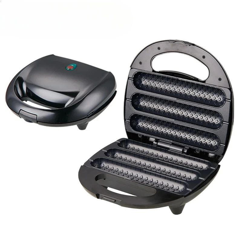L # Electric Waffle Sausage Machine Oven Mini Crispy French Hot Dog Lolly Stick Muffin Breakfast Frying Pan Hotdog Corn Baking G