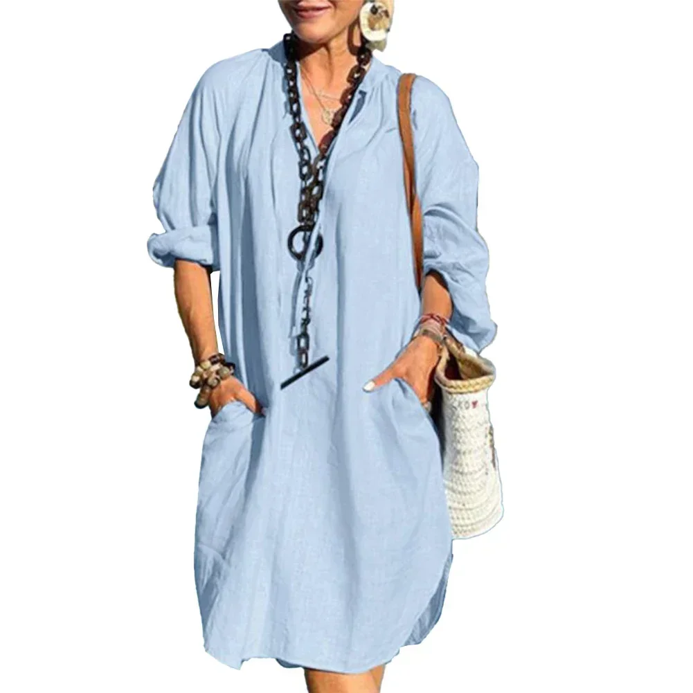 Durable And Practical High Quality Widely Applicable Affordable Brand New Dress For Women Casual Cotton Linen Daily