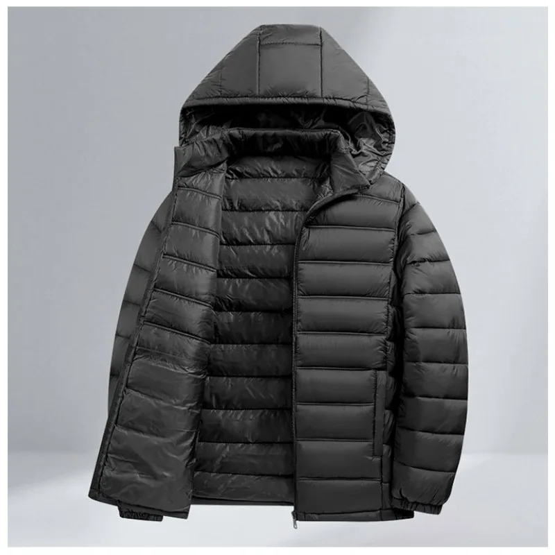 

Осенне-зимний мужской однотонный кардиган на молнии с карманами и капюшоном, теплая повседневная хлопковая куртка, топ