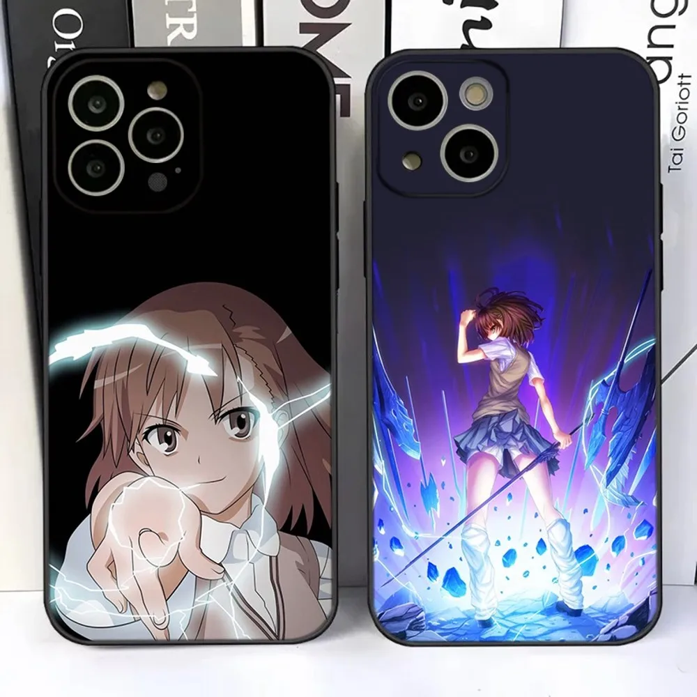 A Certain Scientific Railgun Phone Case For iPhone 15,14,13,12,11 Plus,Pro,Max,XR,XS,X,7,8 Plus,SE,Mini Silicone Soft